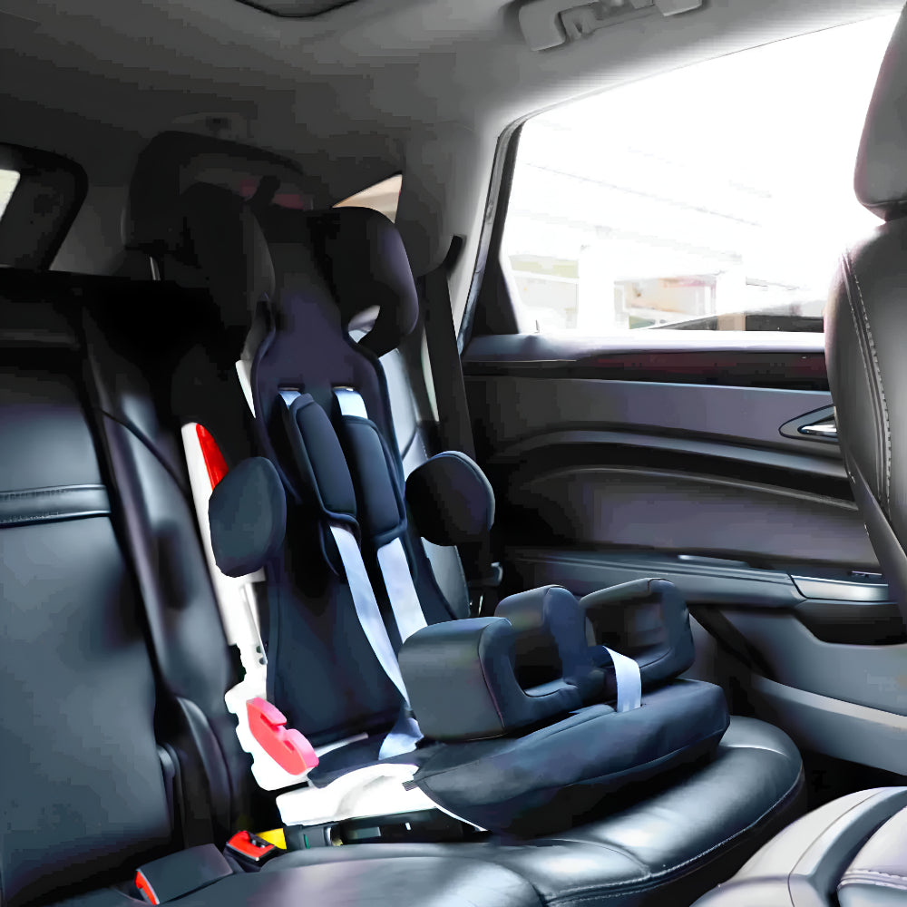 Auto Kindersitz verstellbar Reha mit 5-Punkt-Gurt Schwarz
