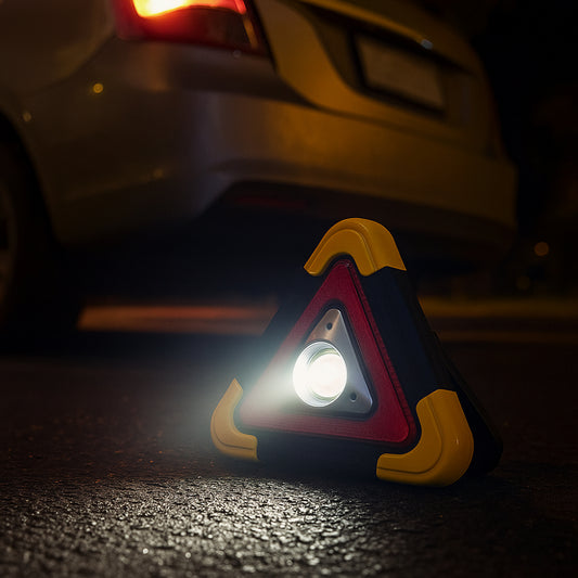 Auto LED Warnleuchte Dreieck mit Akku Powerbank Notfalllicht Camping
