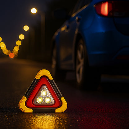 Auto LED Warnleuchte Dreieck mit Akku Powerbank Notfalllicht Camping