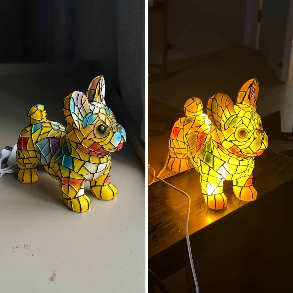 Lampe figurine Bouledogue français Lampe décorative
