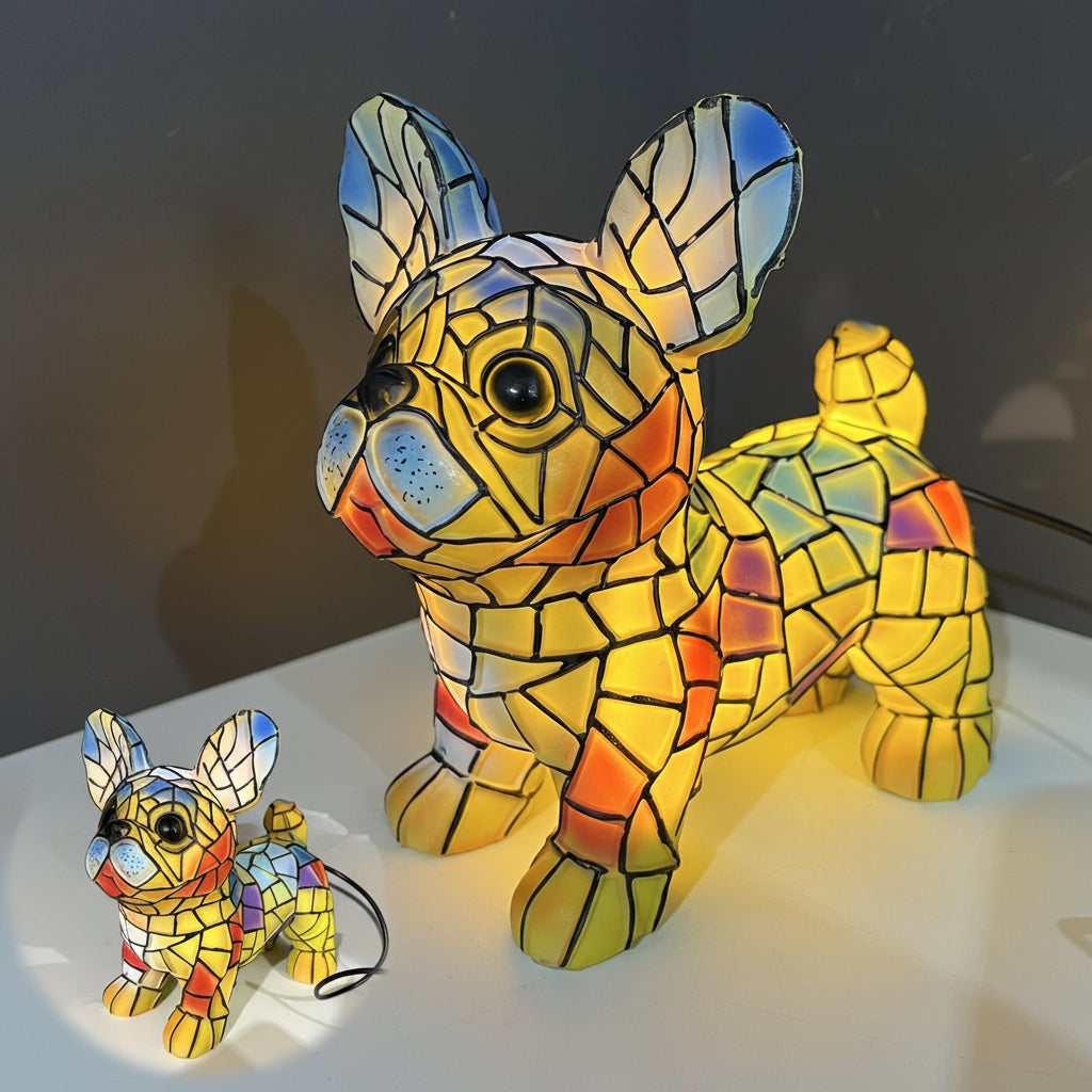 Lampe figurine Bouledogue français Lampe décorative