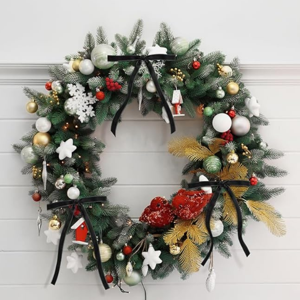 Garlands Decorative Velvet Bow Set Tree Decoration Home Accessories