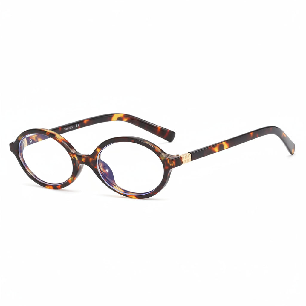 Blaulichtbrille Oval Sonnenbrille Vintage Stil UV Schutz