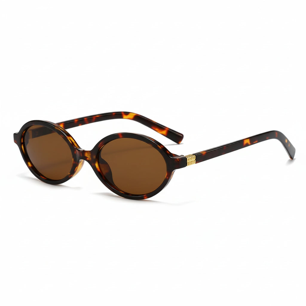 Blaulichtbrille Oval Sonnenbrille Vintage Stil UV Schutz