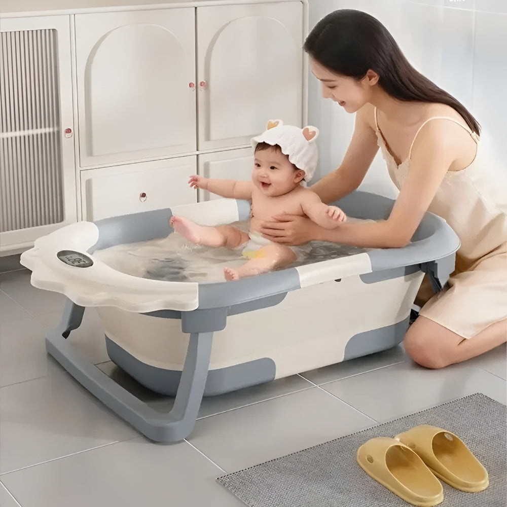 Baby Bathtub Foldable Baby Tub Travel Bath Aid Newborns