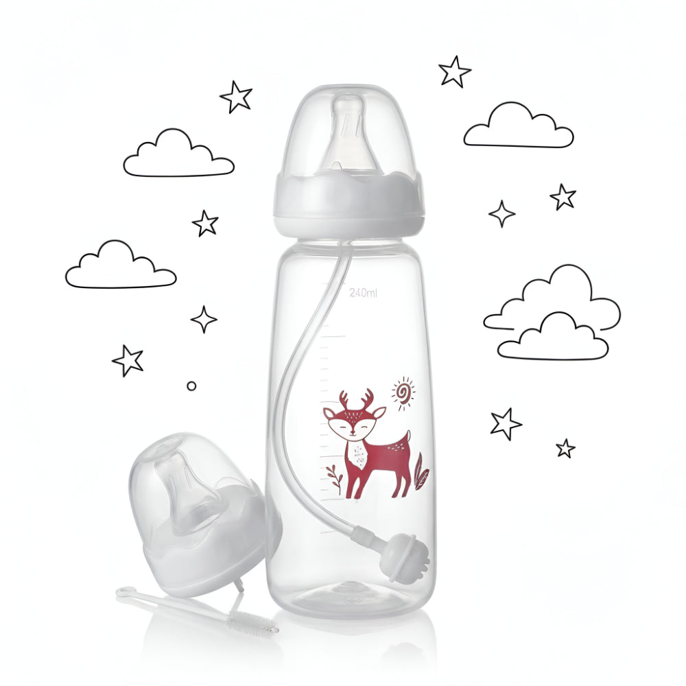 Babyflasche Selbstständig Trinkflasche Baby Fütterhilfe Schlauch