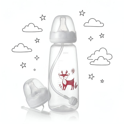 Babyflasche Selbstständig Trinkflasche Baby Fütterhilfe Schlauch