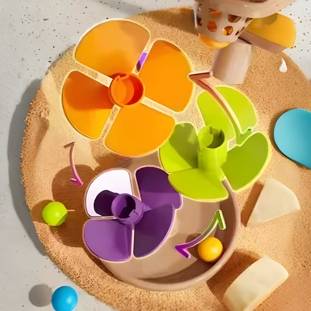 Baby Spielzeug Kugelbahn Musik Lern Aktivitätsturm Tierdesign