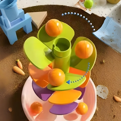 Baby Spielzeug Kugelbahn Musik Lern Aktivitätsturm Tierdesign
