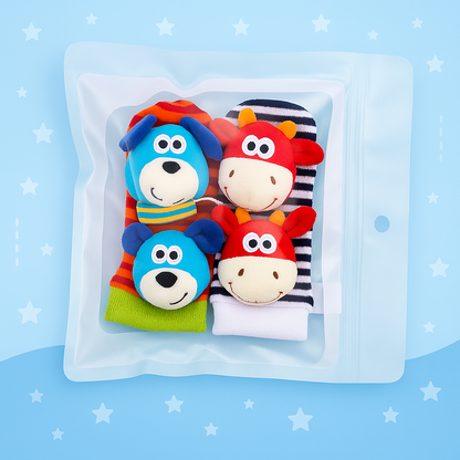 Baby Rasselsocken Buntes Plüsch Spielzeug