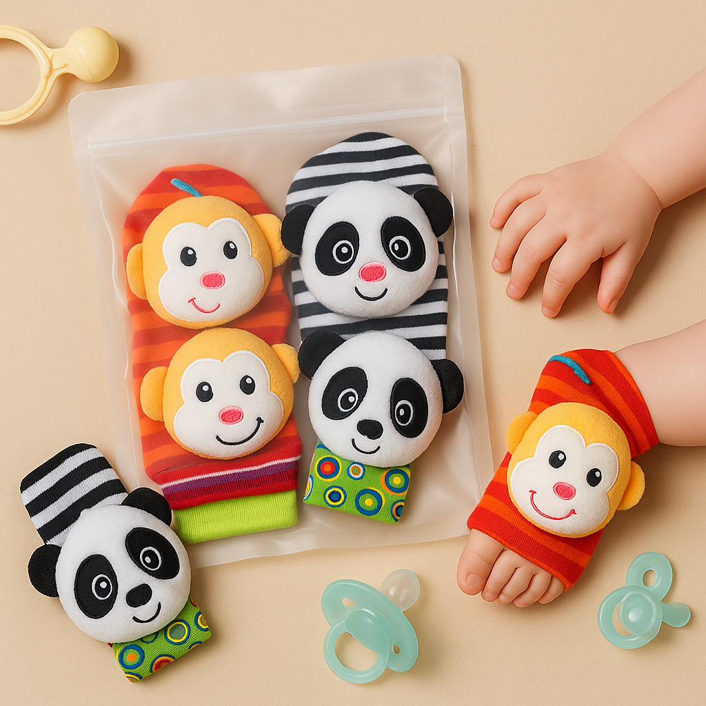 Baby Rasselsocken Buntes Plüsch Spielzeug