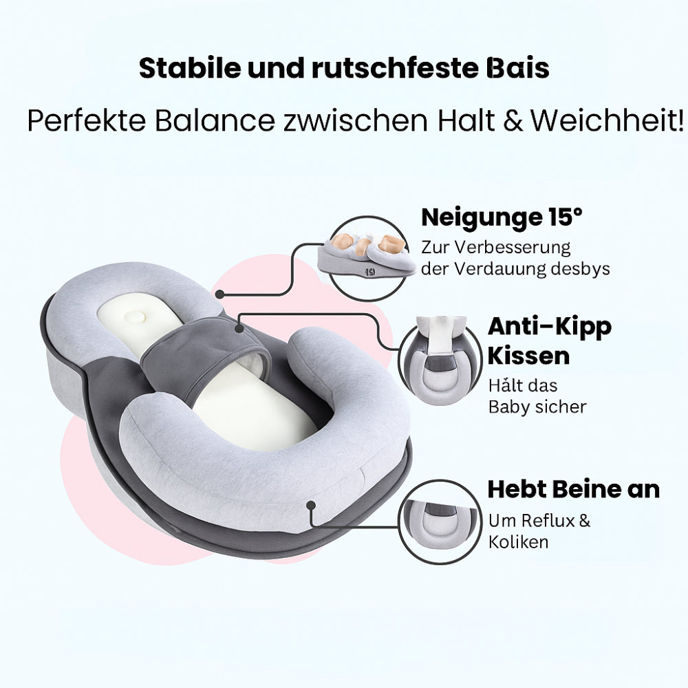 Babybett gegen Reflux und Koliken für Neugeborene