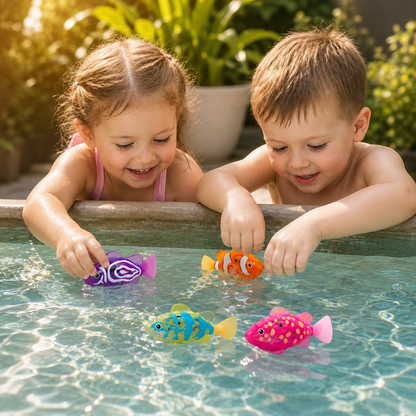 Bath Toy Water Toy Floating Fish LED Bathtub Game