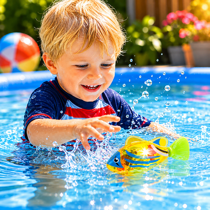Bath Toy Water Toy Floating Fish LED Bathtub Game