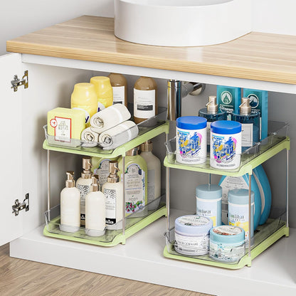 Bathroom Organizer Cabinet Organizer Extendable Stackable Acrylic