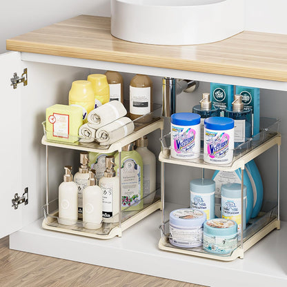 Bathroom Organizer Cabinet Organizer Extendable Stackable Acrylic