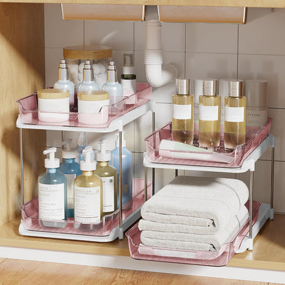 Bathroom Organizer Cabinet Organizer Extendable Stackable Acrylic