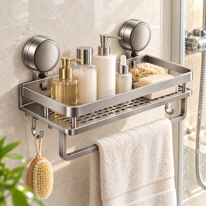 Badezimmerregal Mit Abnehmbarem Design Wandregal Mit Saugnäpfen