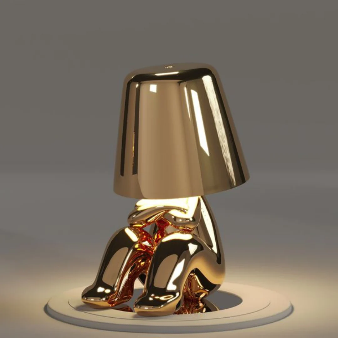 LED Tischlampe Gold Modern Design Figur