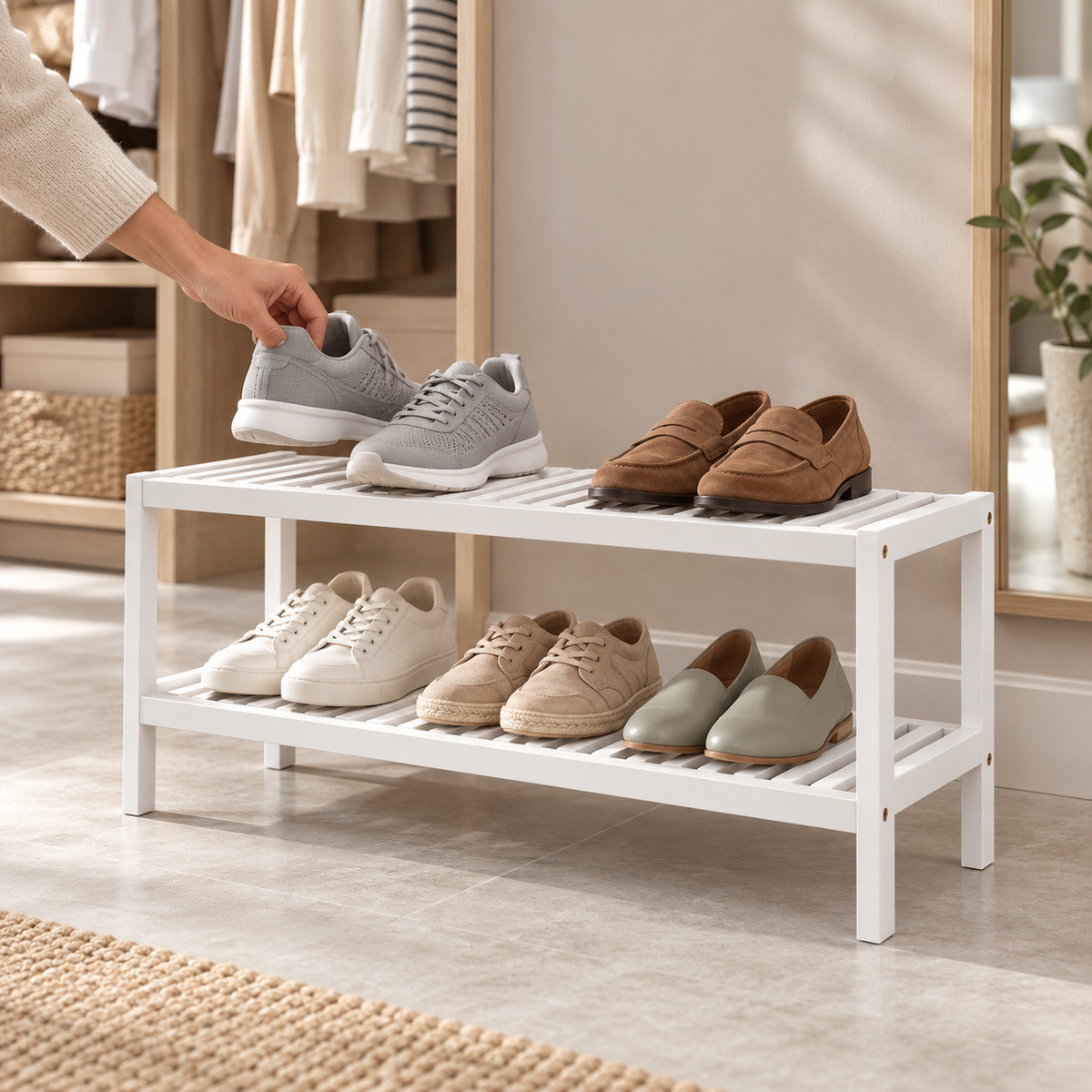 Bambusregal Für Badezimmer Schuhregal Für Kleine Räume