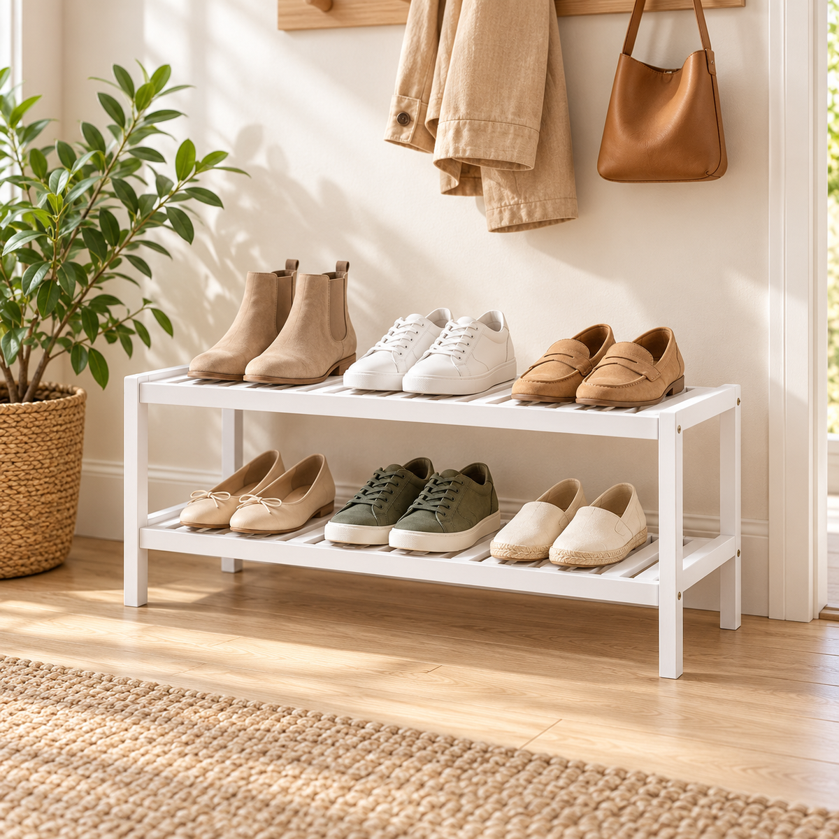Bambusregal Für Badezimmer Schuhregal Für Kleine Räume