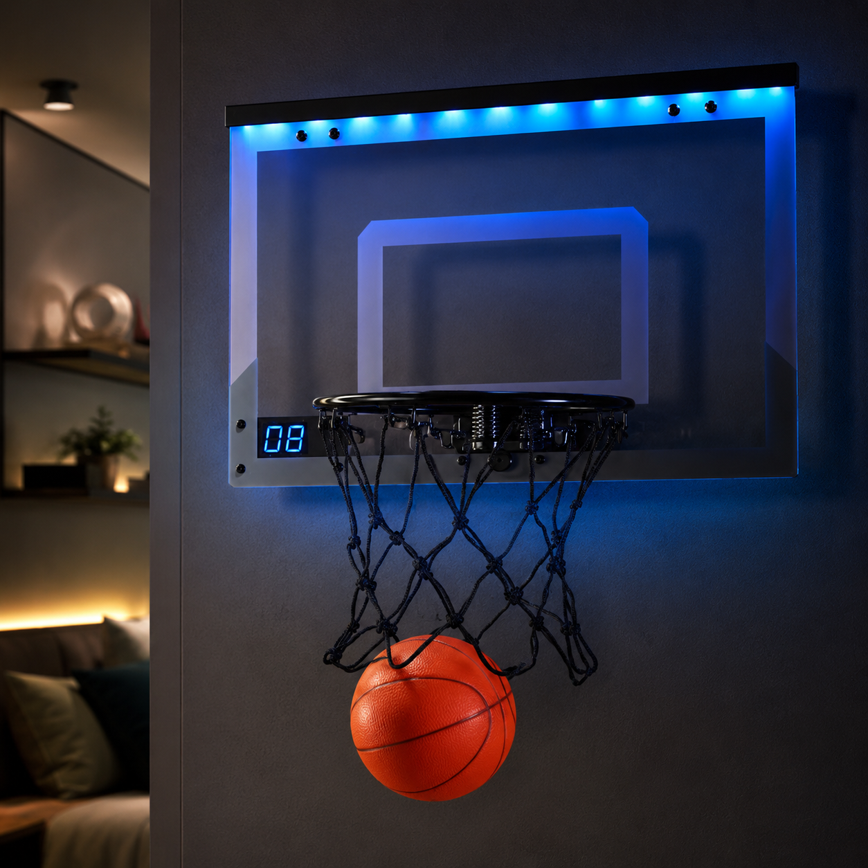 Basketballkorb Für Tür Beleuchtet Digitalanzeige