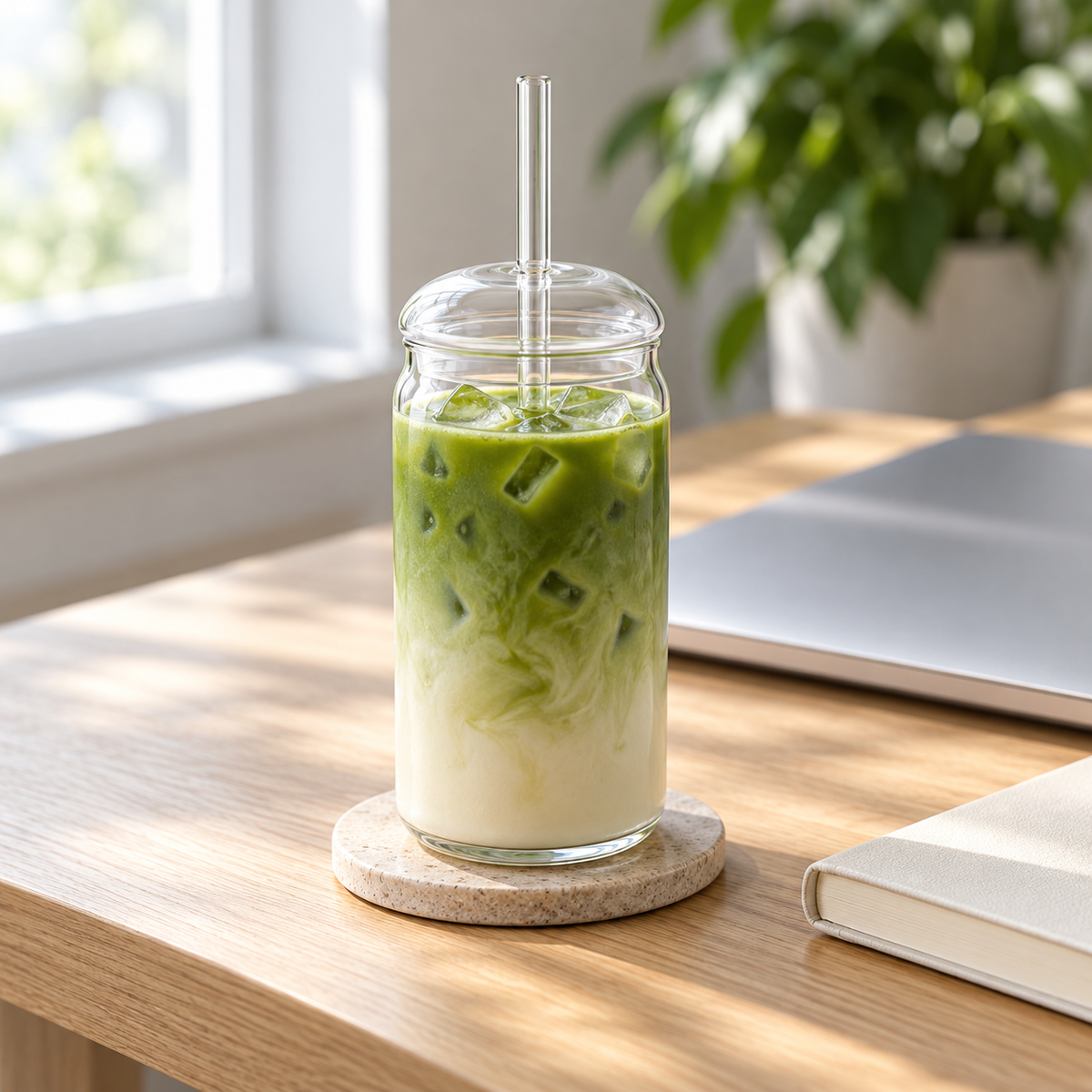 Becher Mit Deckel Glasbecher Mit Strohhalm Kalte Getränke