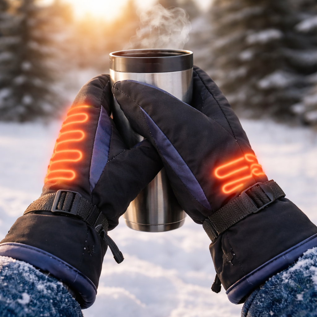 Gants chauffants électriques étanches recharge USB hiver