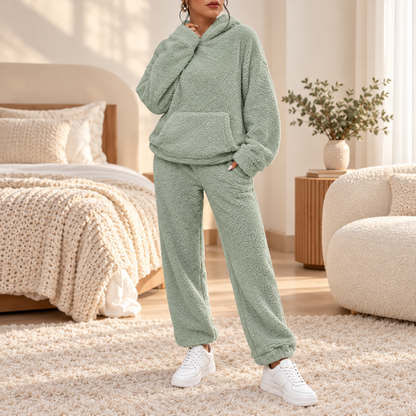 Bequemer Teddy Hausanzug Für Frauen Tasche Bequemer Hausanzug