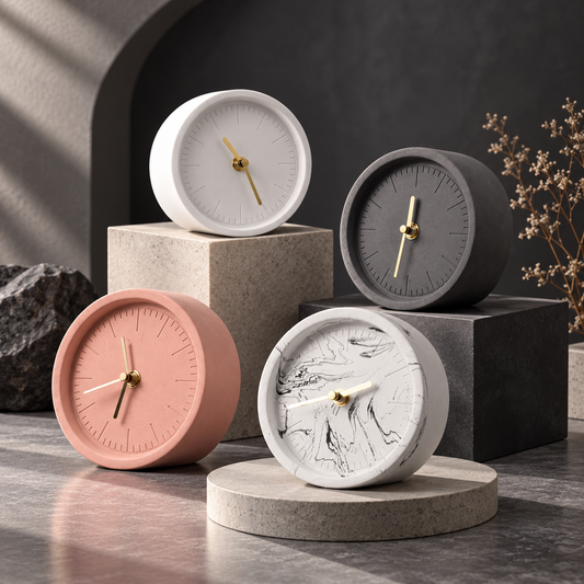 Beton Uhr Moderne Wanduhr Schlichte Tischuhr