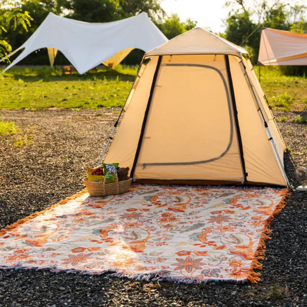 Rustic Floral Boho Blanket | 100% Cotton Floral Blanket - Image 9