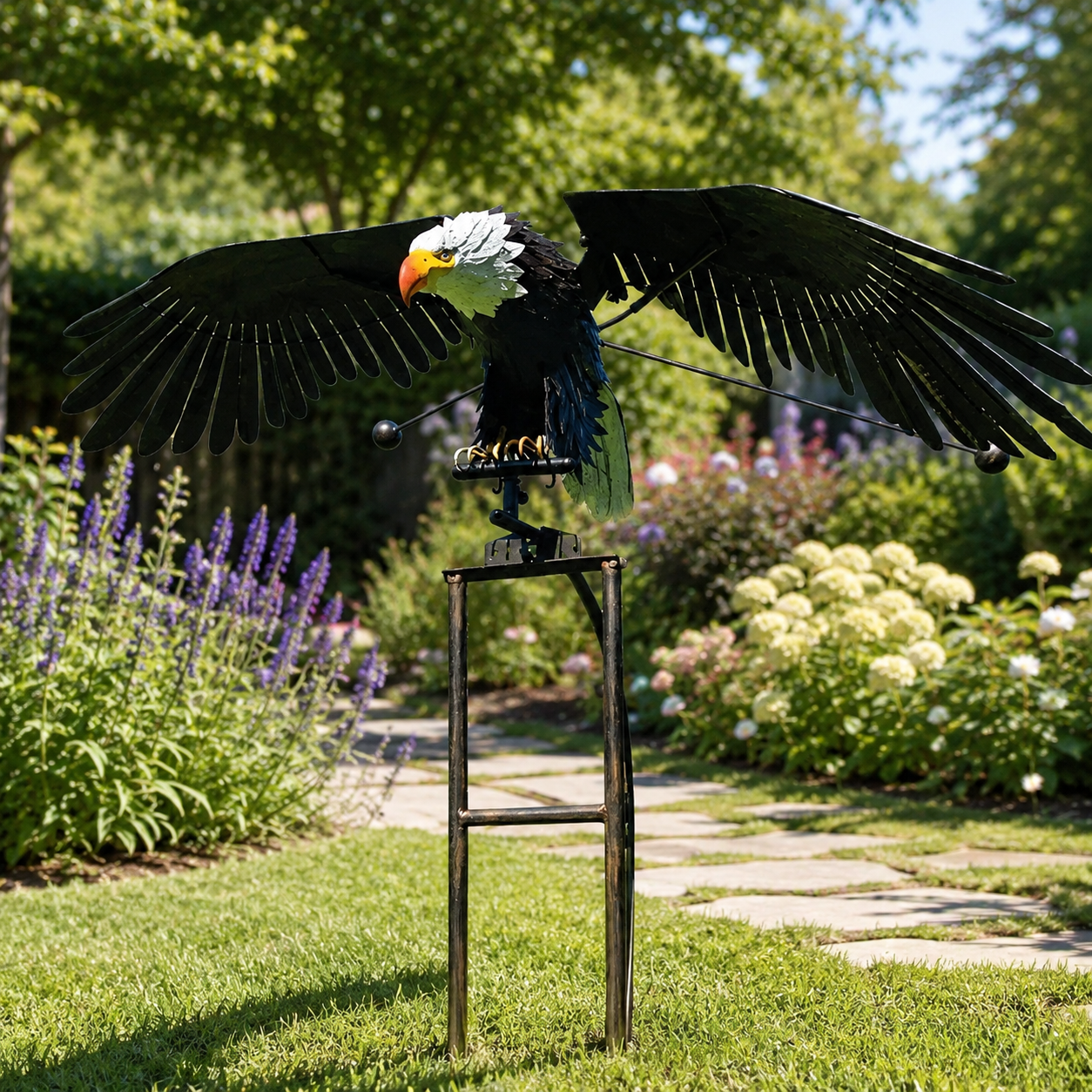 Beweglicher Vogel Gartenkunst Metallische Skulptur