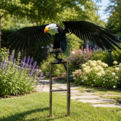Beweglicher Vogel Gartenkunst Metallische Skulptur