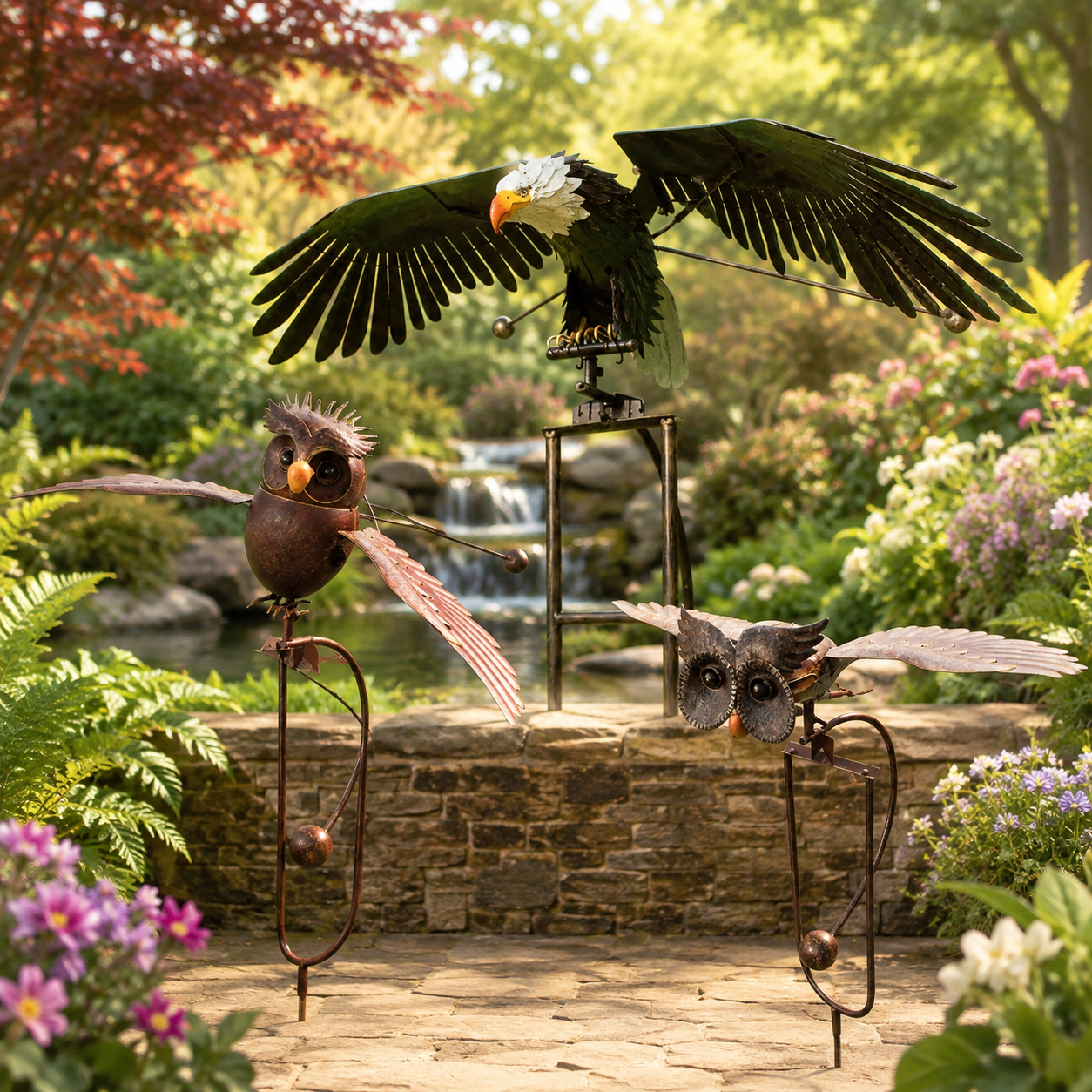 Beweglicher Vogel Gartenkunst Metallische Skulptur