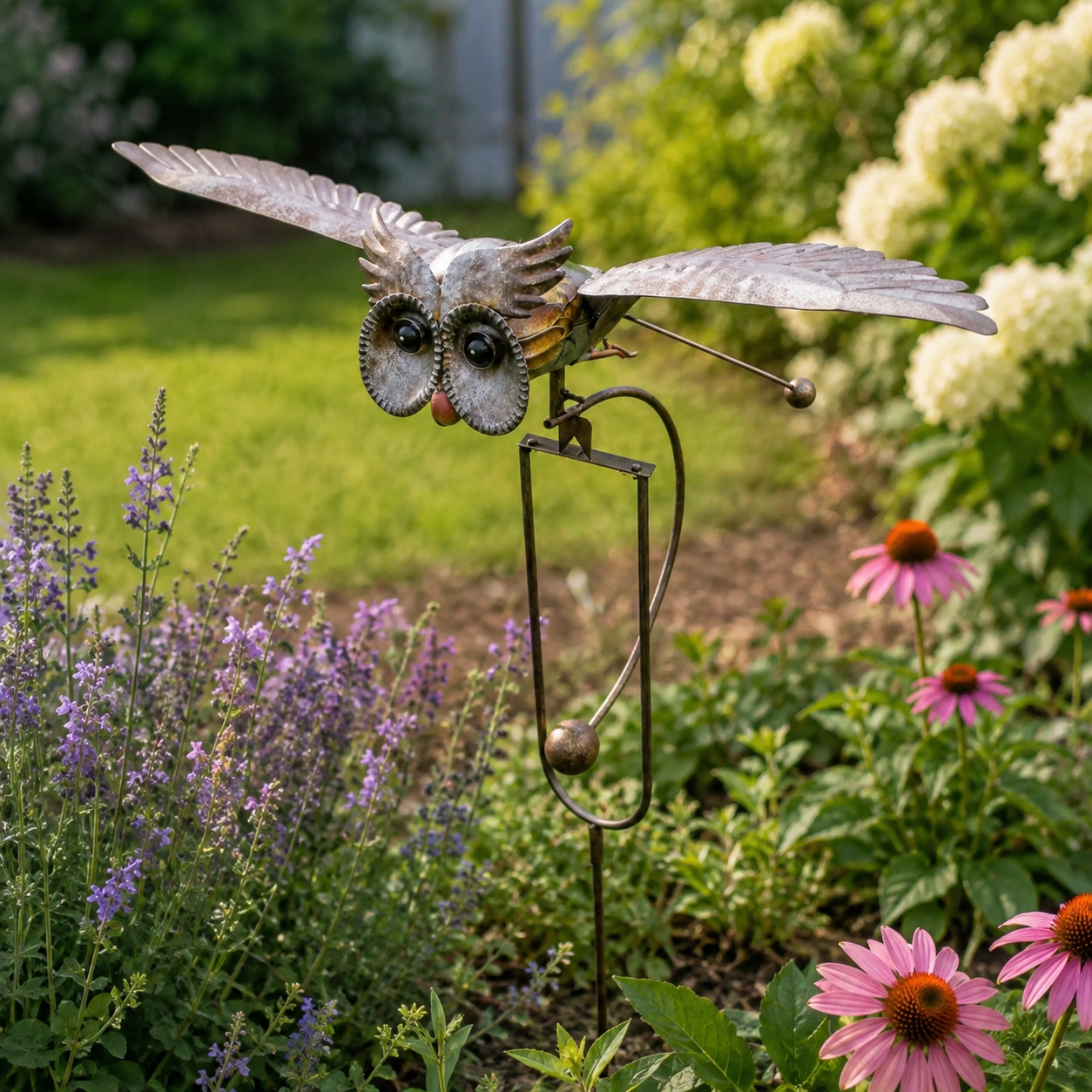Beweglicher Vogel Gartenkunst Metallische Skulptur