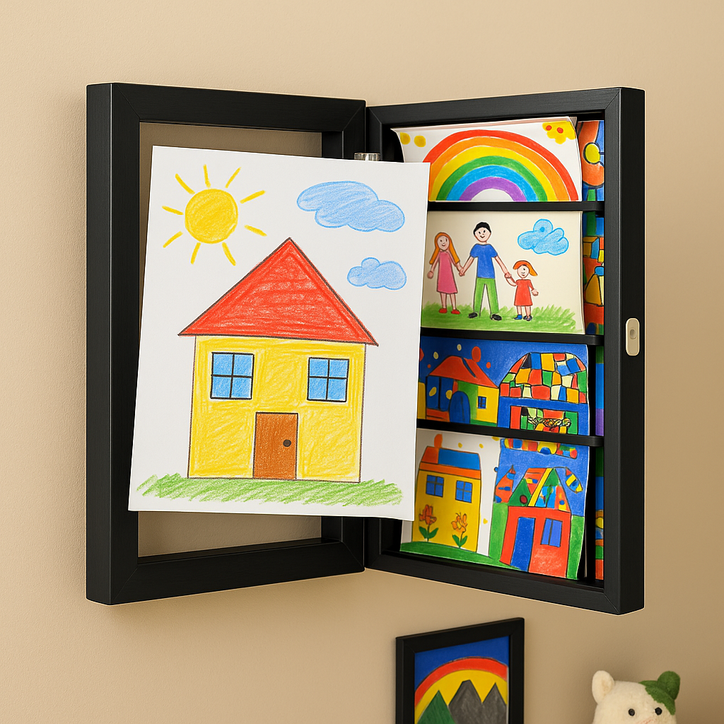 Bilderrahmen Kinder Kunstwerke Holz Klappbar