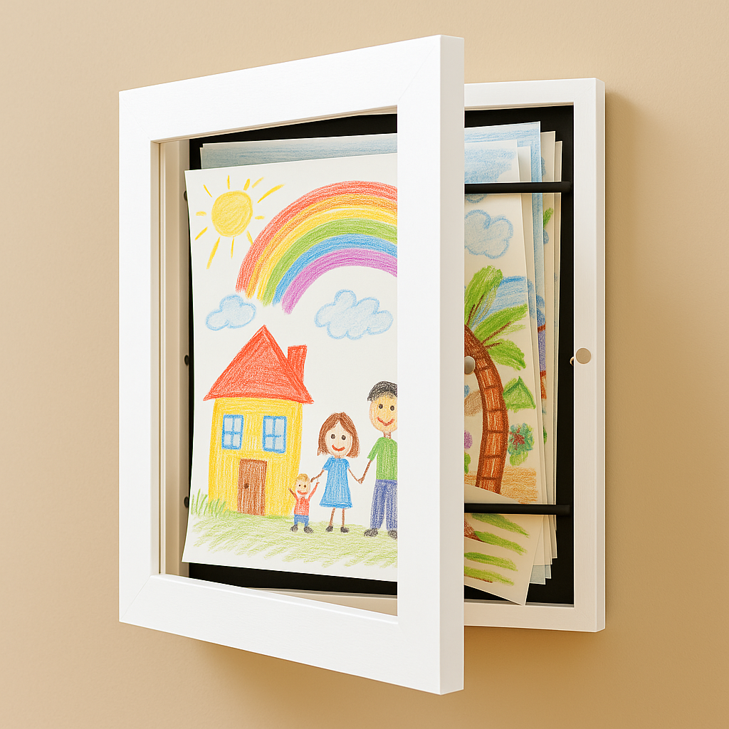 Bilderrahmen Kinder Kunstwerke Holz Klappbar