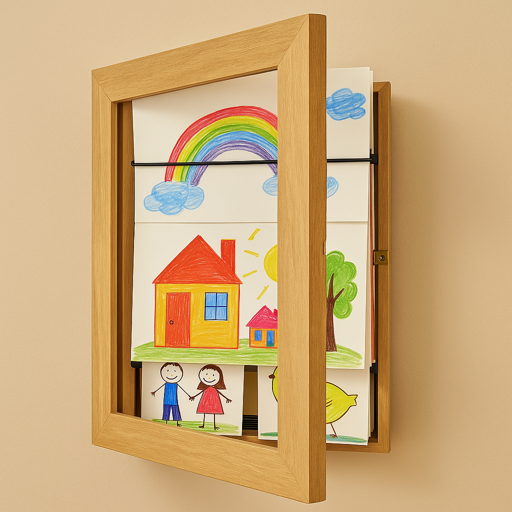 Bilderrahmen Kinder Kunstwerke Holz Klappbar