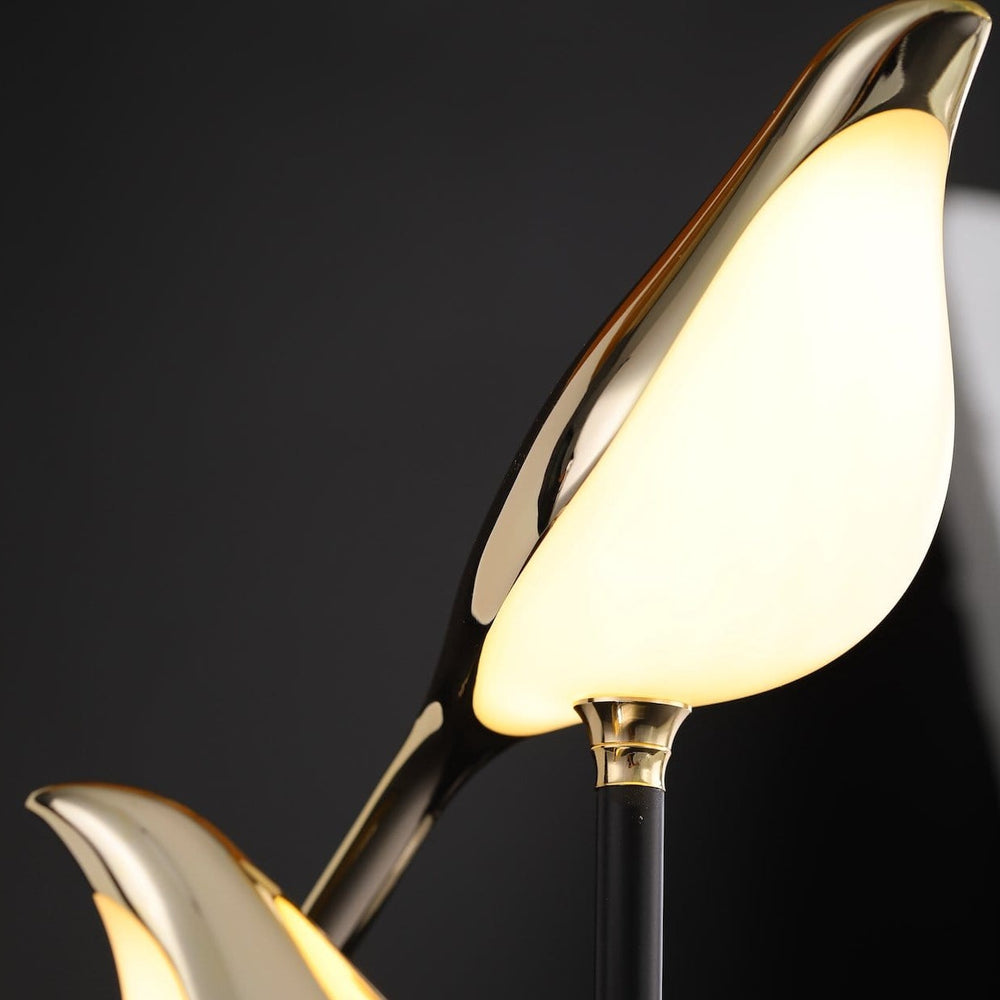 LED Tischlampe Gold Vögel Modern Design
