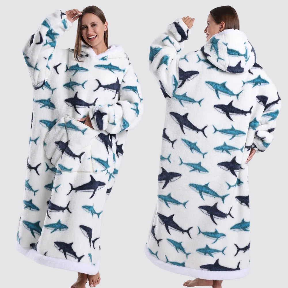 Oversized Portable Blanket Sweatshirt Adults Children