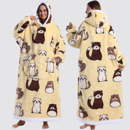Oversized Portable Blanket Sweatshirt Adults Children