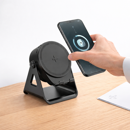 Haut-parleur Bluetooth haut-parleur à induction support téléphone lumière LED