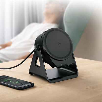 Haut-parleur Bluetooth haut-parleur à induction support téléphone lumière LED