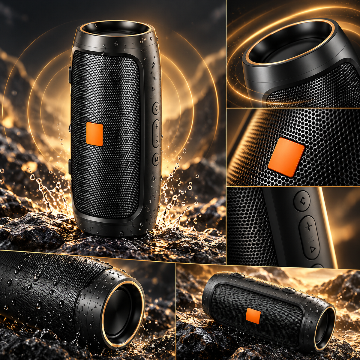 Bluetooth Lautsprecher Wasserdicht Tragbar Bass Stereo