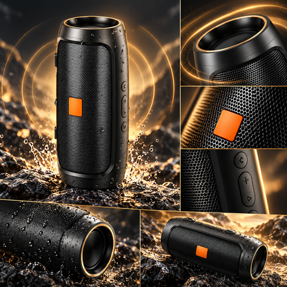 Bluetooth Lautsprecher Wasserdicht Tragbar Bass Stereo