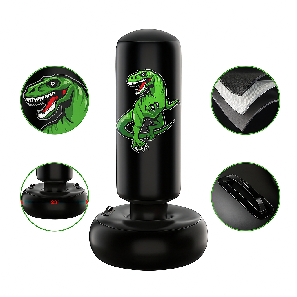 Boxsack Kinder Aufblasbar Dinosaurier Training Sport Spielzeug