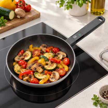 Bratpfanne Mit Temperaturanzeige Induktion Antihaft Digital