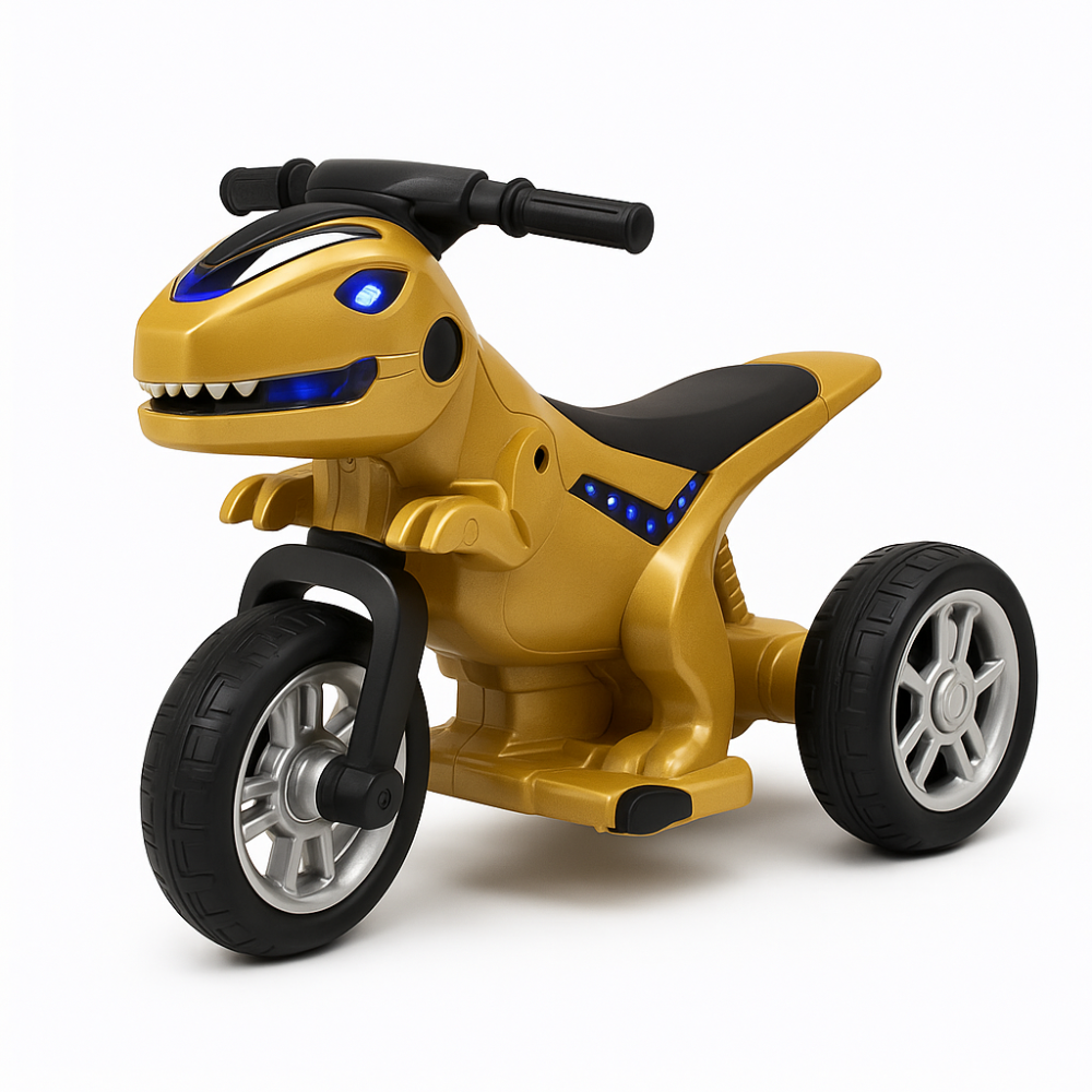 Kinder Elektro Motorrad Dreirad Dinosaurier 12V LED Musik Akku
