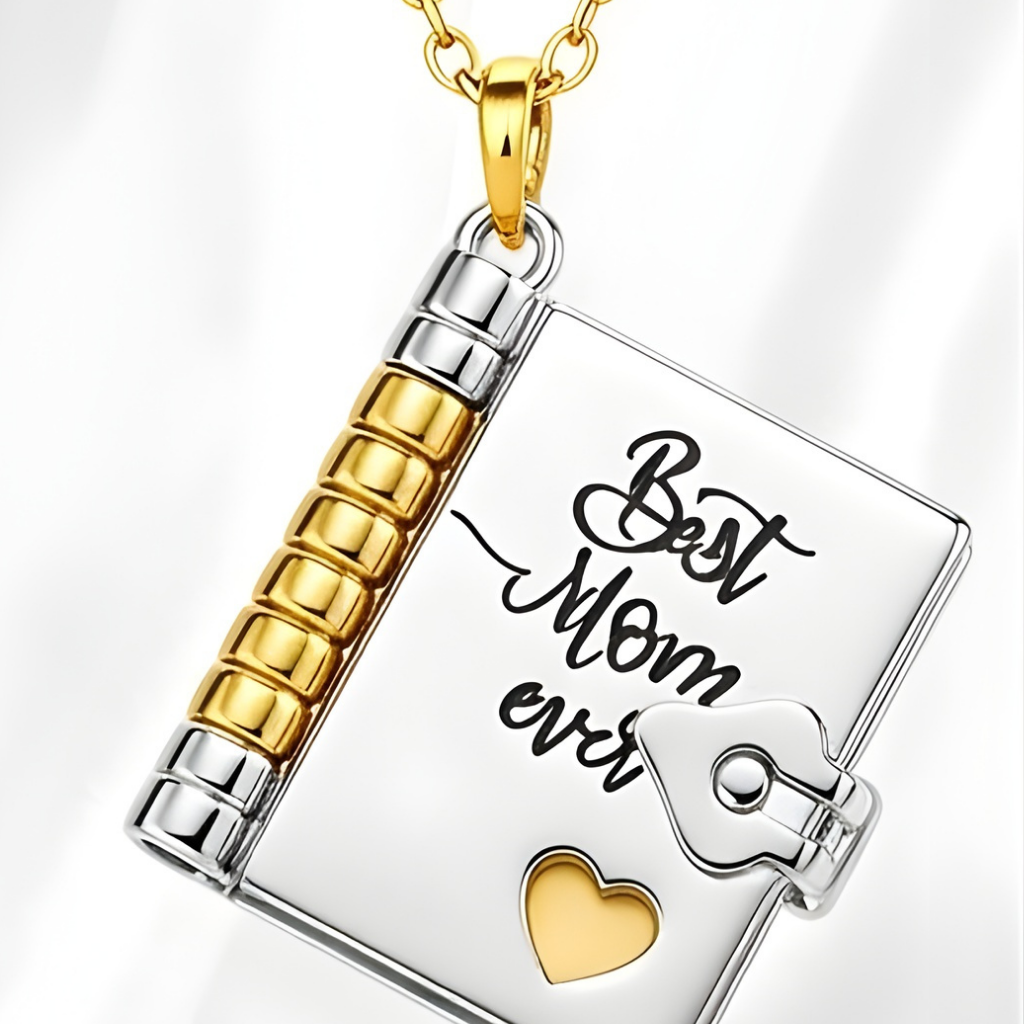 Buchanhänger Halskette Edelstahl Schmuck Geschenk Idee