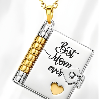 Buchanhänger Halskette Edelstahl Schmuck Geschenk Idee